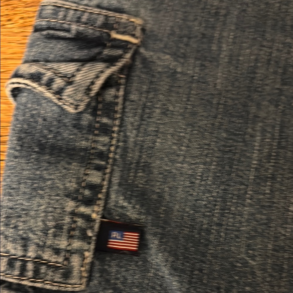 Ralph Lauren Polo Jeans Infant Boys Blue Denim Cargo Shorts size 12-18 months - Picture 7 of 8